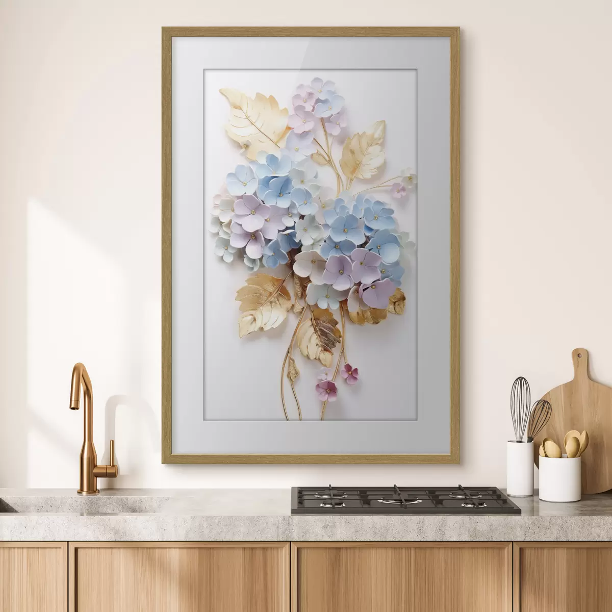 Poster Branches tendres d'hortensia f43122
