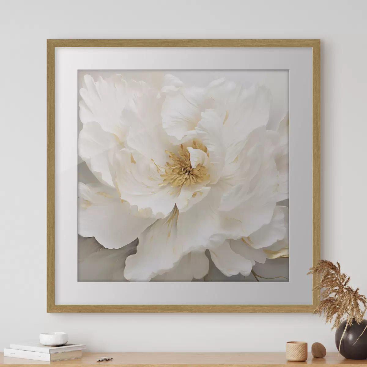 Poster Grande fleur blanche f43126