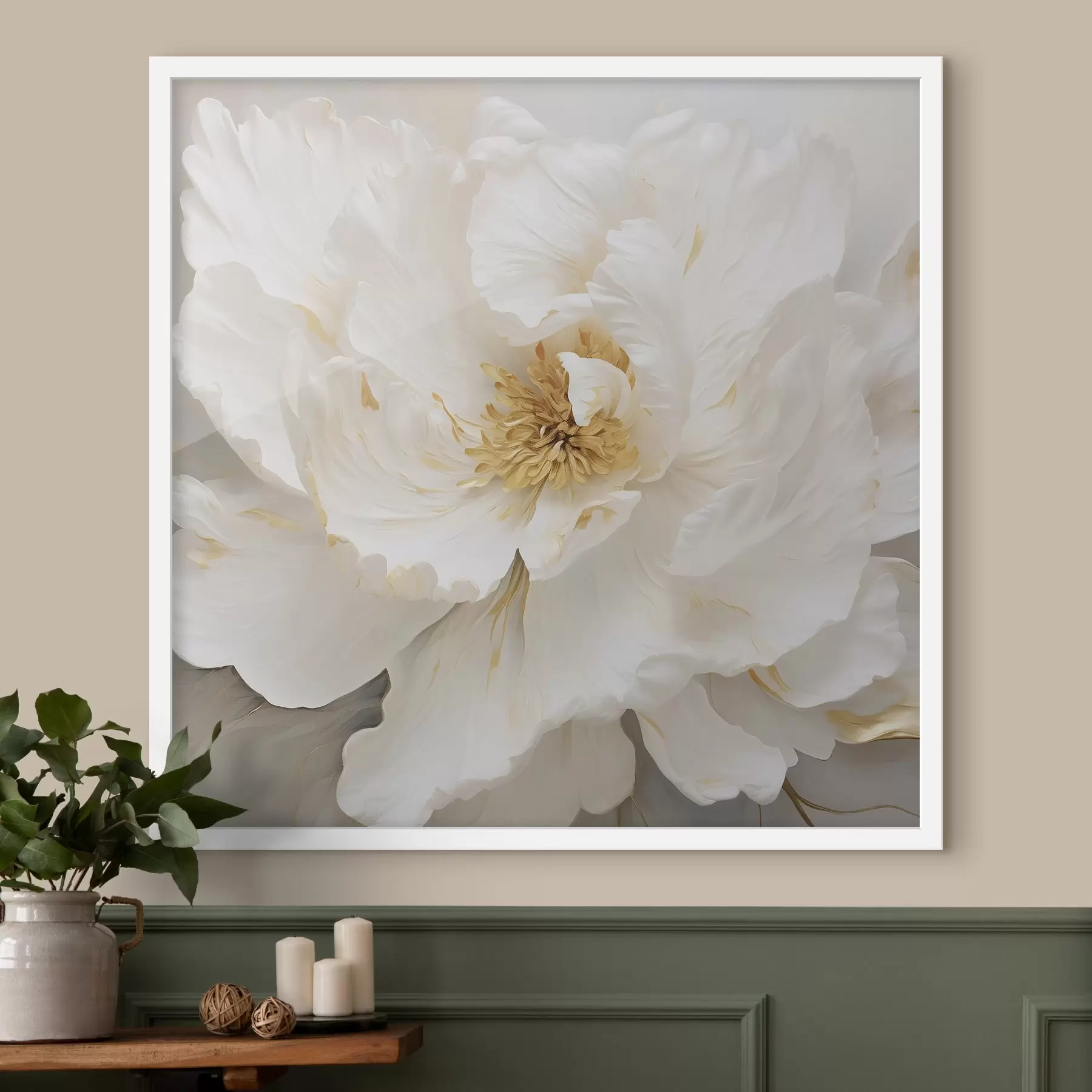 Papier peint Grande fleur blanche f43126