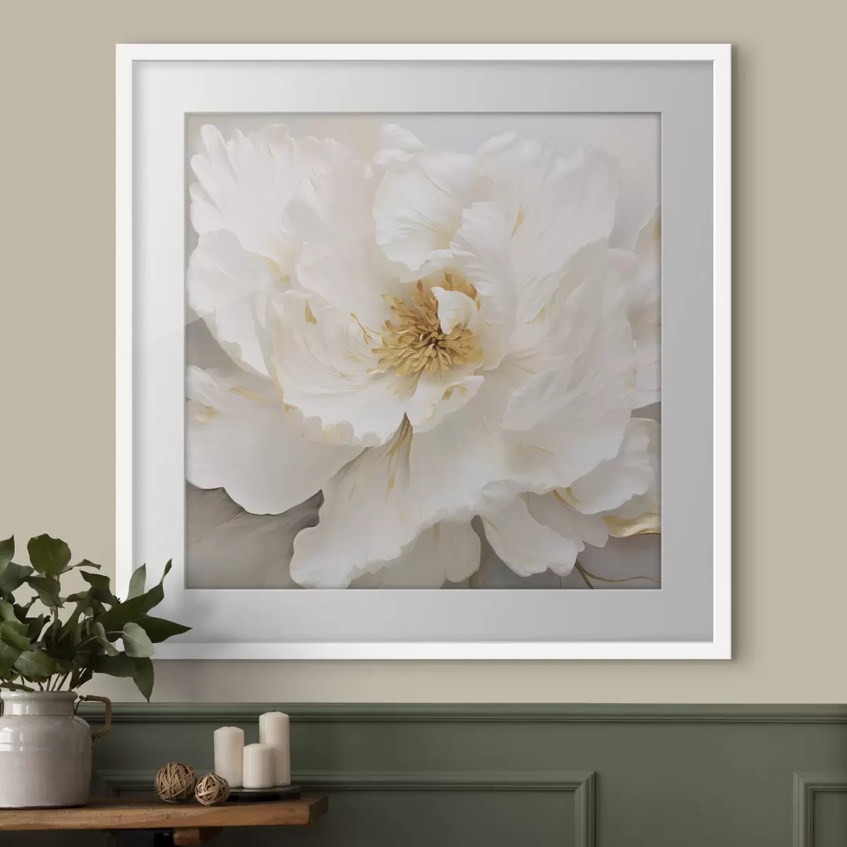 Poster Grande fleur blanche f43126