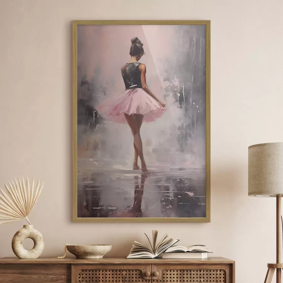 Papier peint Une fille en jupe rose f43204