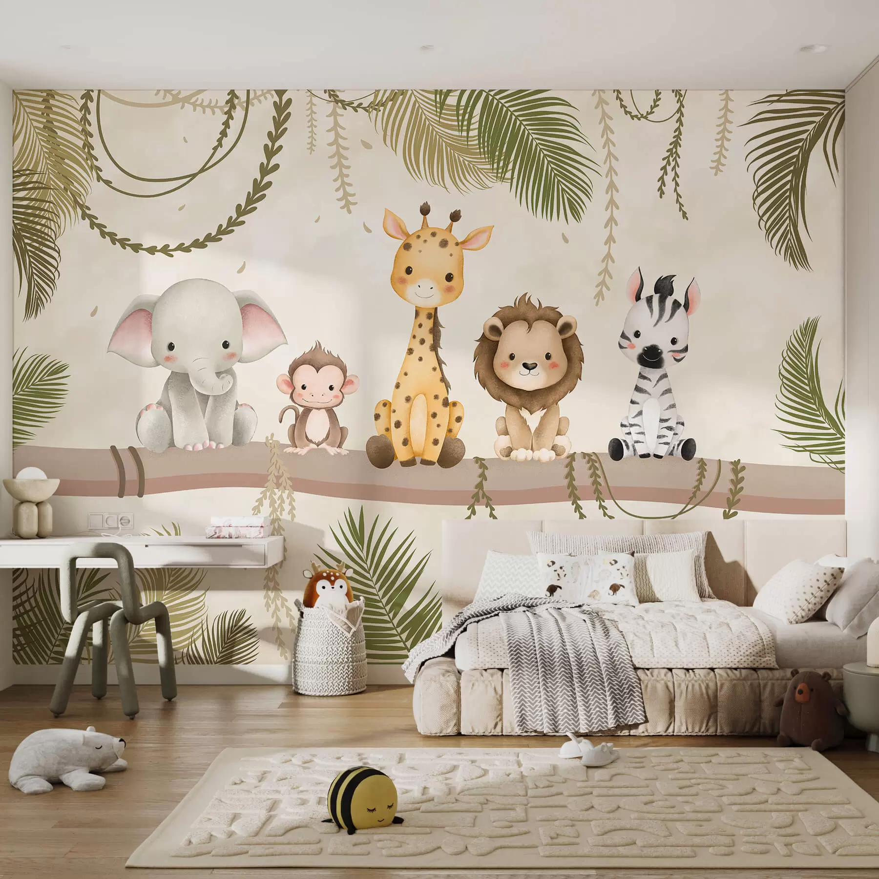 Papier peint Animaux tropicaux mignons w03166