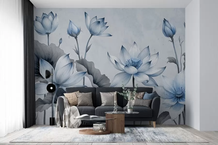 Papier peint Lotus peints w03332v1