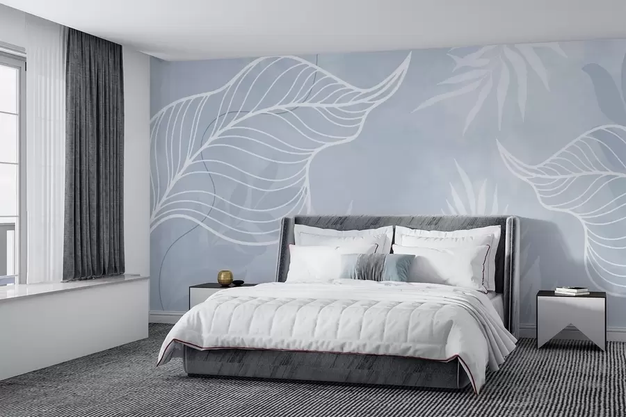 Papier peint Composition botanique linéaire w03235v1