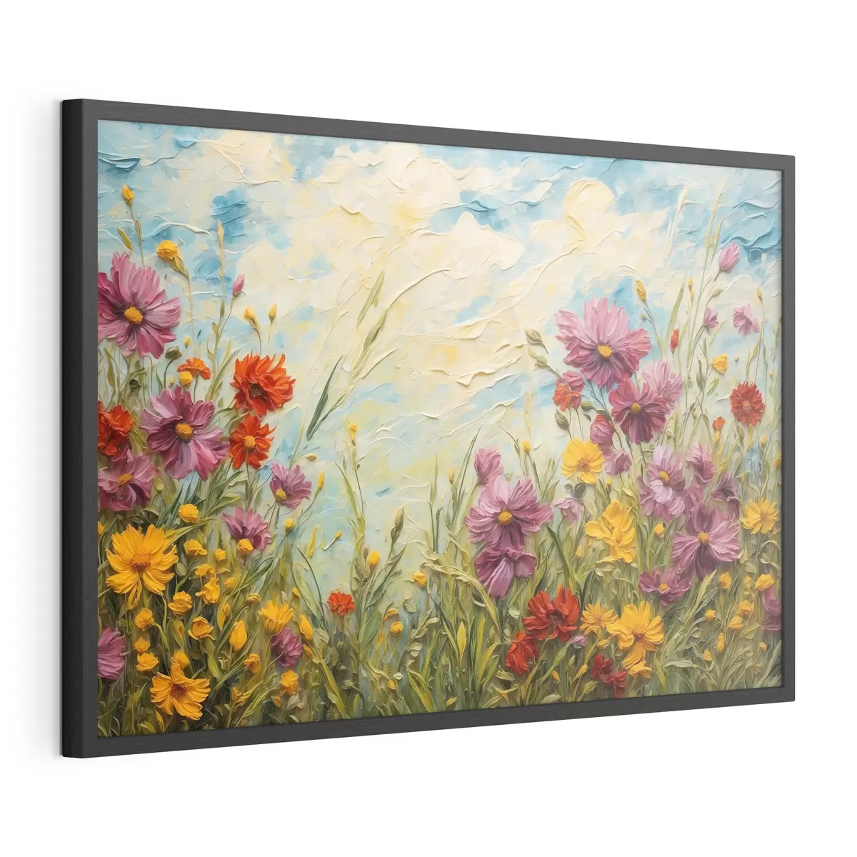 Poster Champ de fleurs en peinture à l'huile f43102