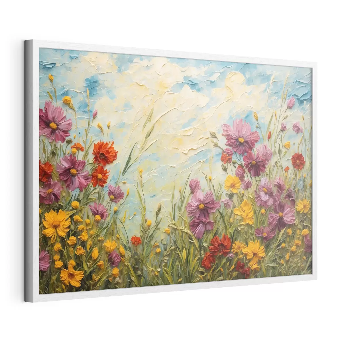 Poster Champ de fleurs en peinture à l'huile f43102