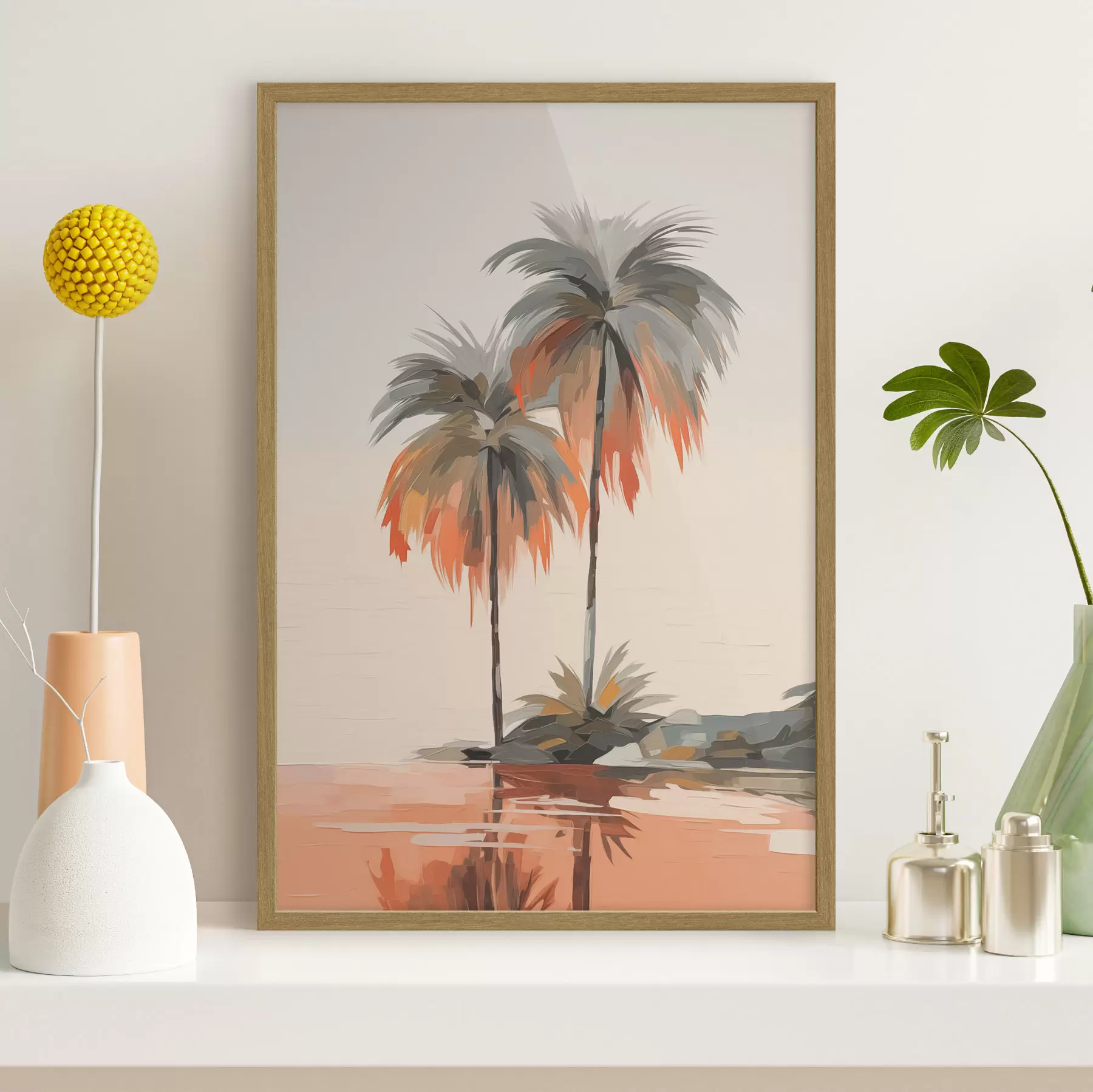 Papier peint Palmes et souvenir f43230