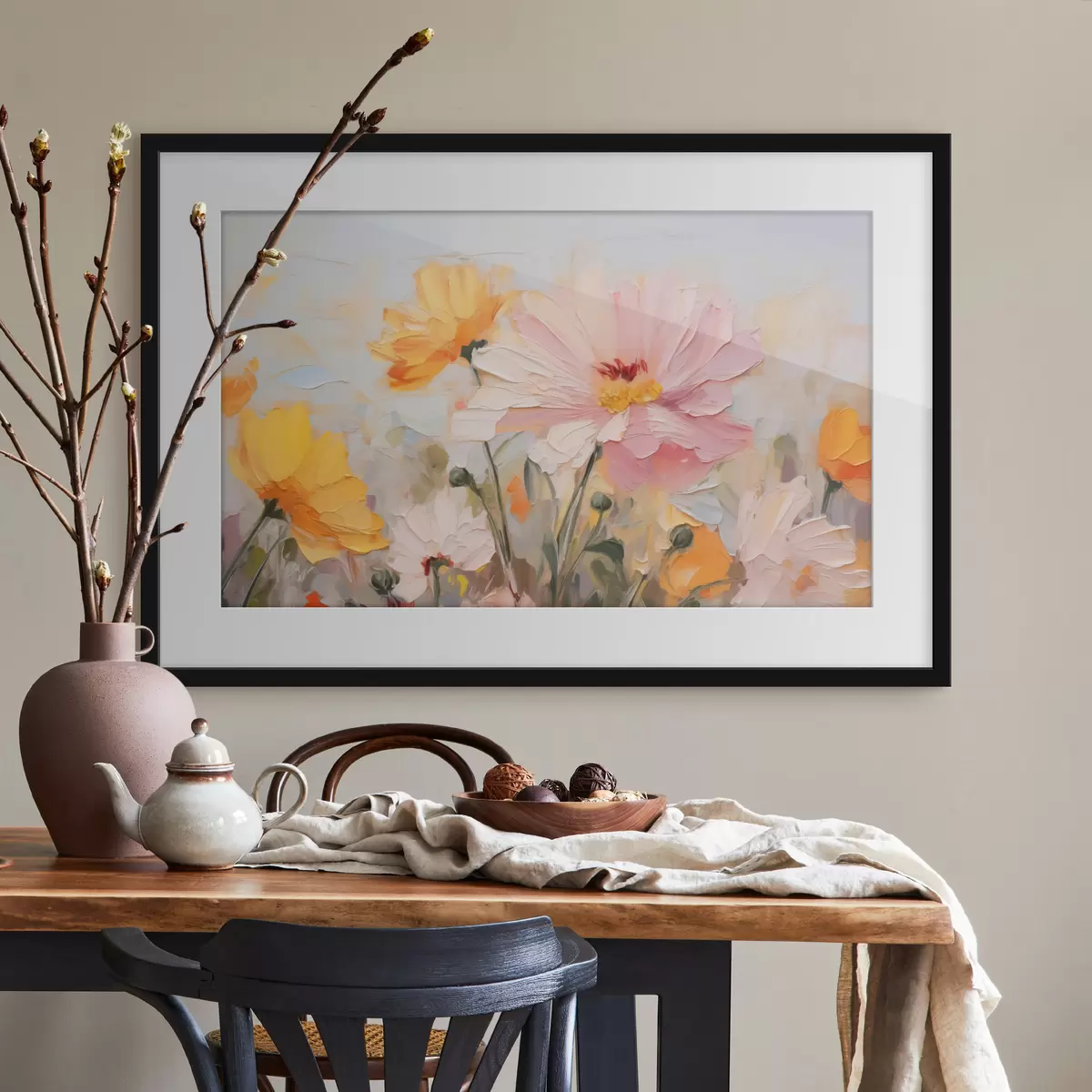 Poster Fleurs abstraites lumineuses f43232