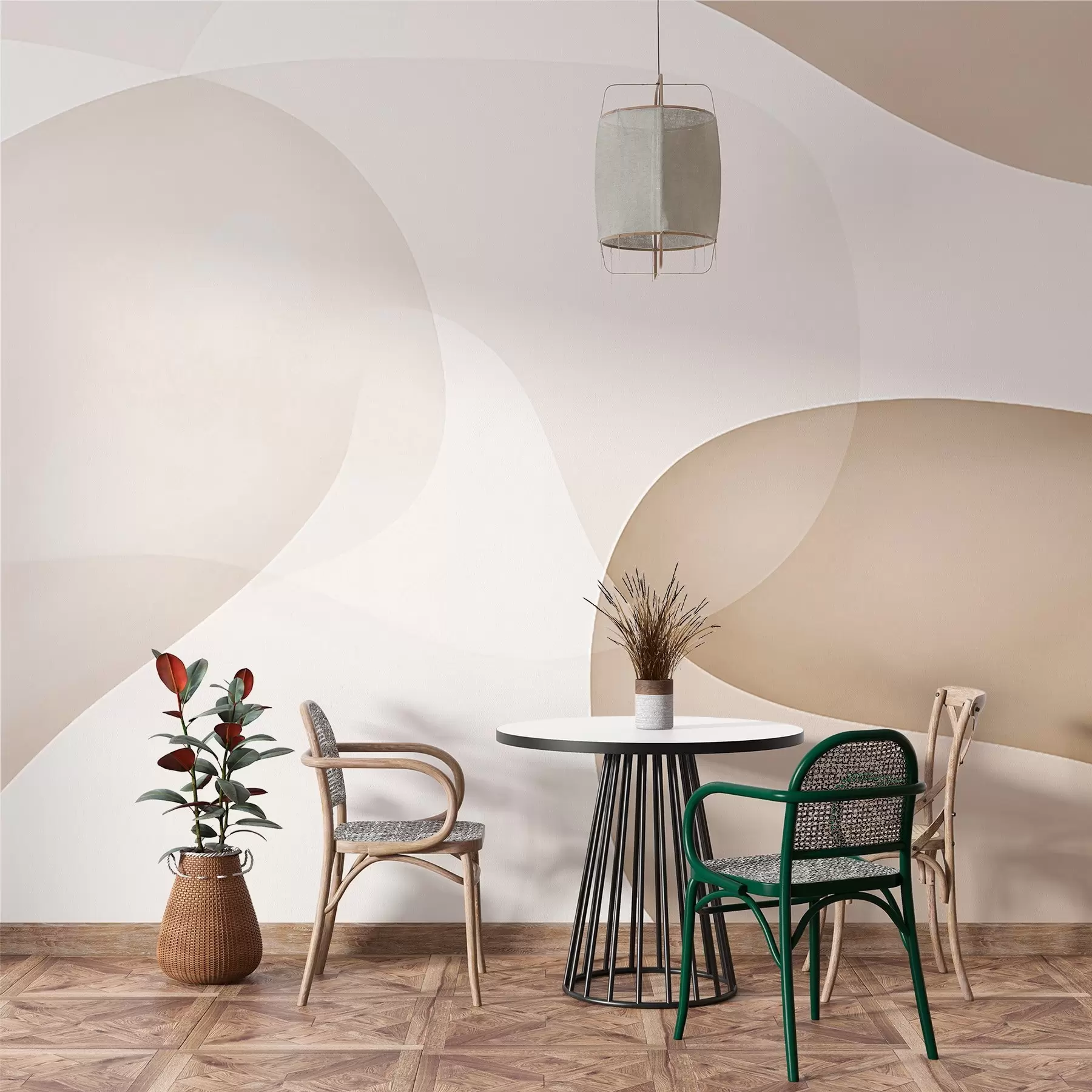 Papier peint Silhouettes de montagnes abstraites w03366
