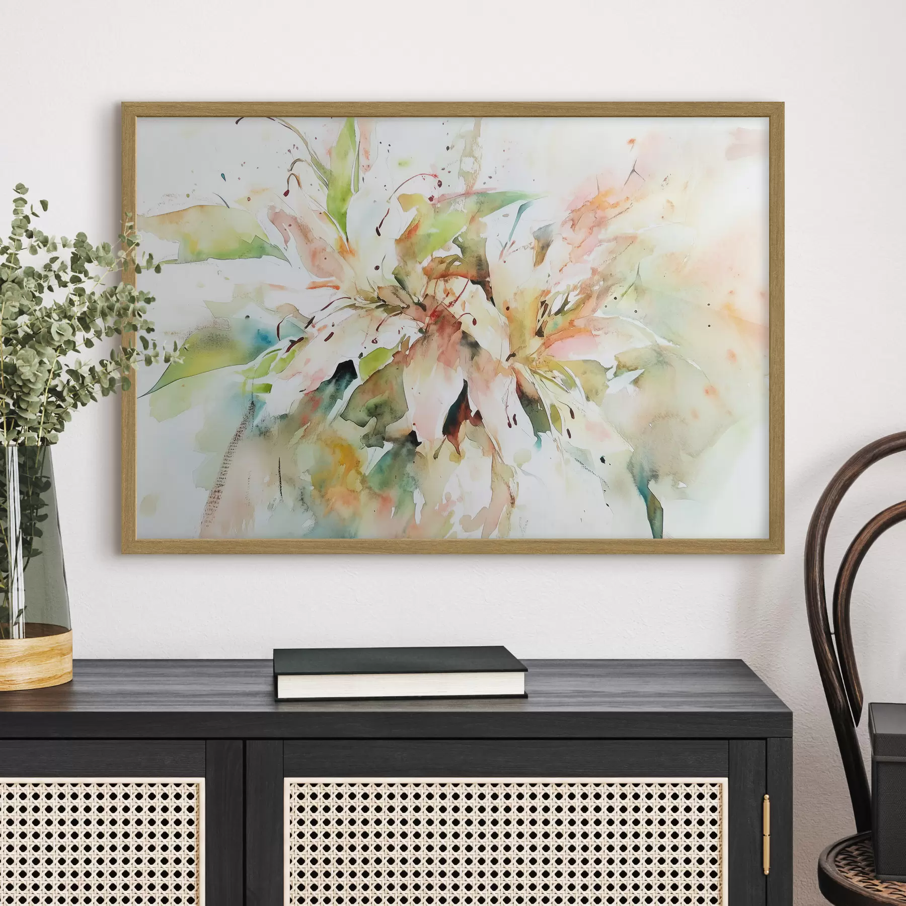 Papier peint Dessin abstrait de fleurs f43298