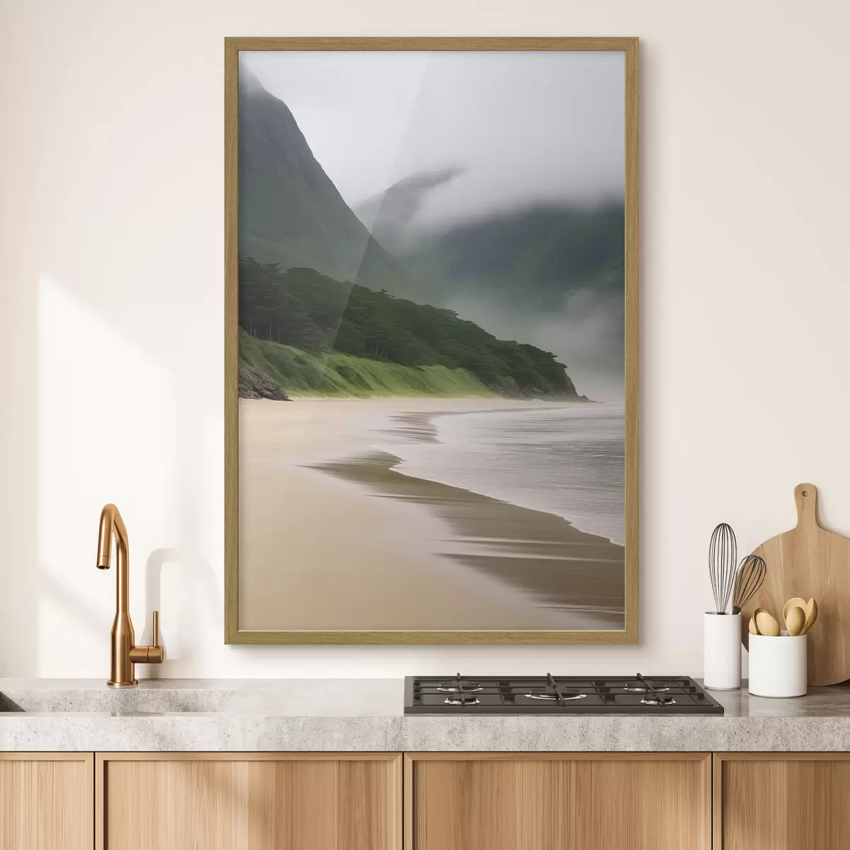Poster Rivage dans la brume f43271