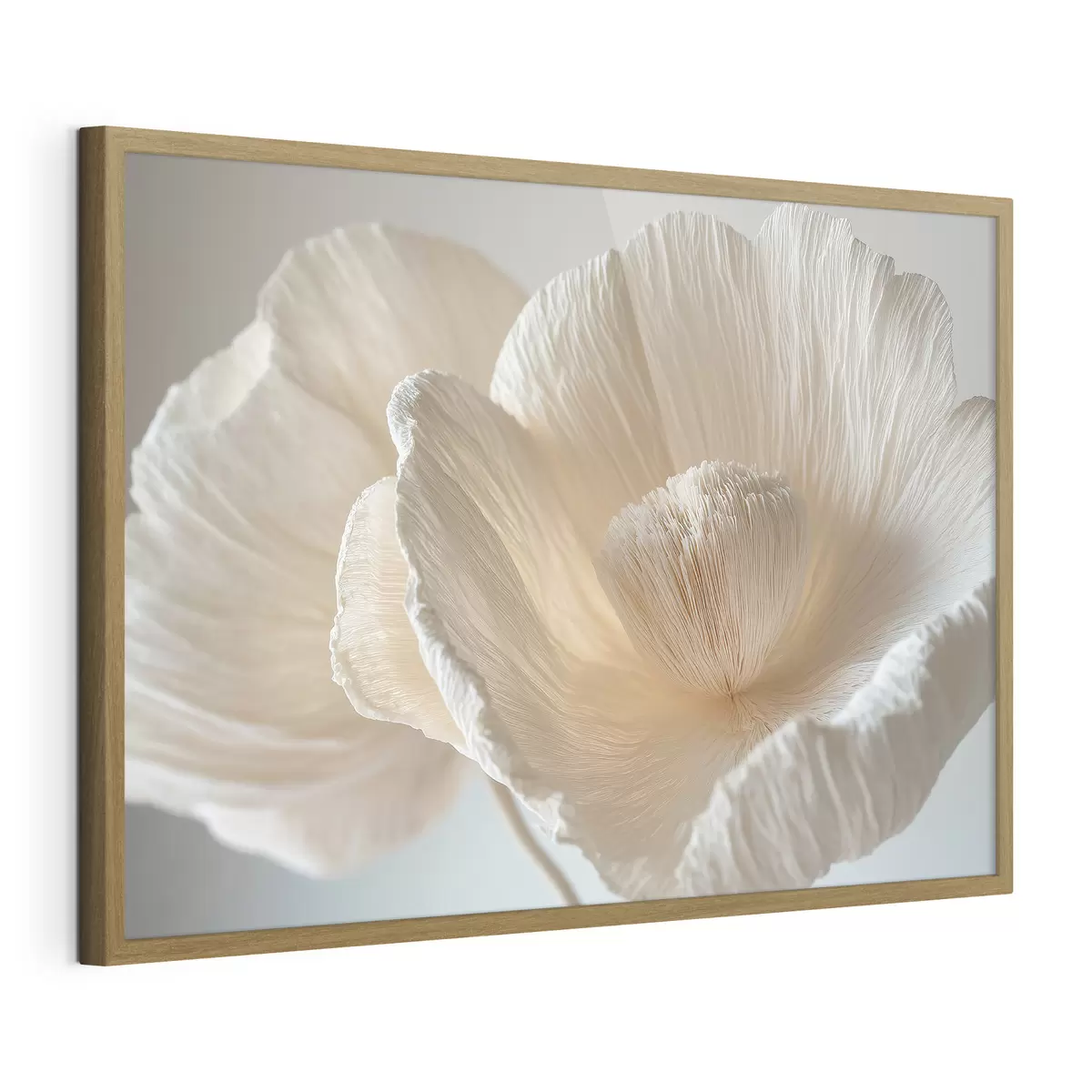 Poster Grande fleur beige f43332