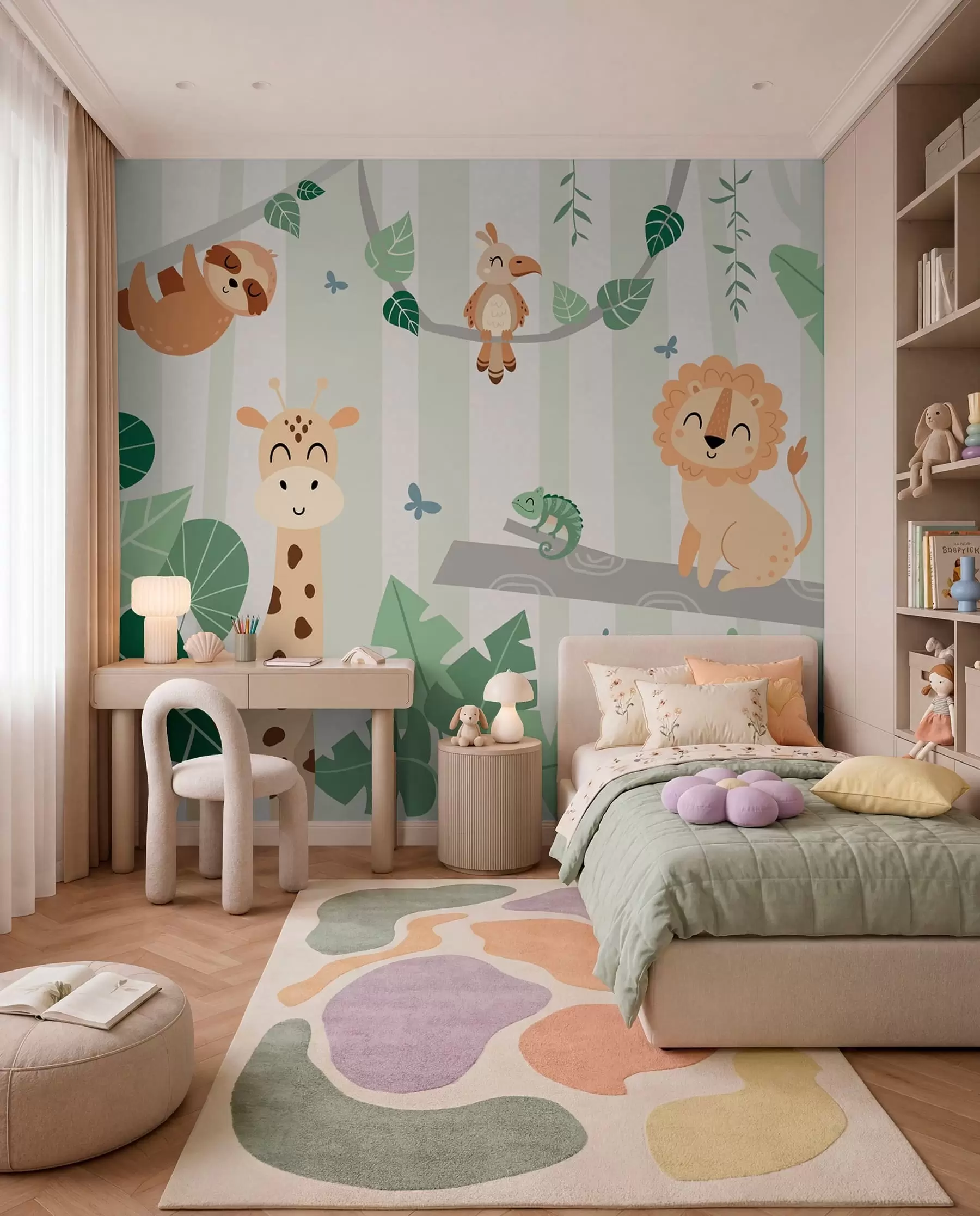 Papier peint Amis du safari dans les arbres w03376v1