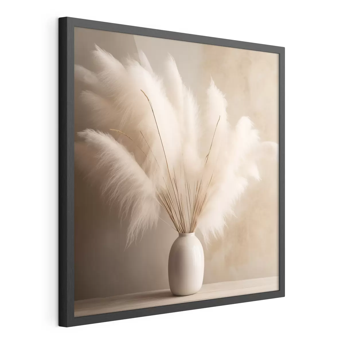 Poster Branches de roseaux touffues dans un vase sur la table f43338