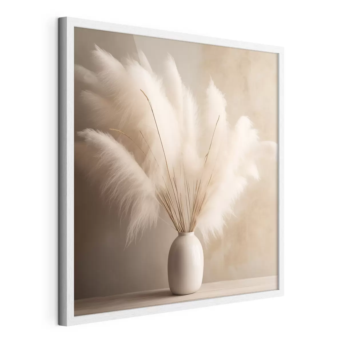 Poster Branches de roseaux touffues dans un vase sur la table f43338