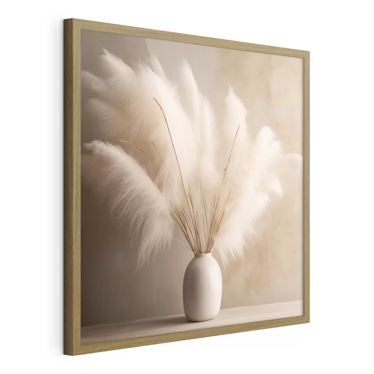 Poster Branches de roseaux touffues dans un vase sur la table f43338