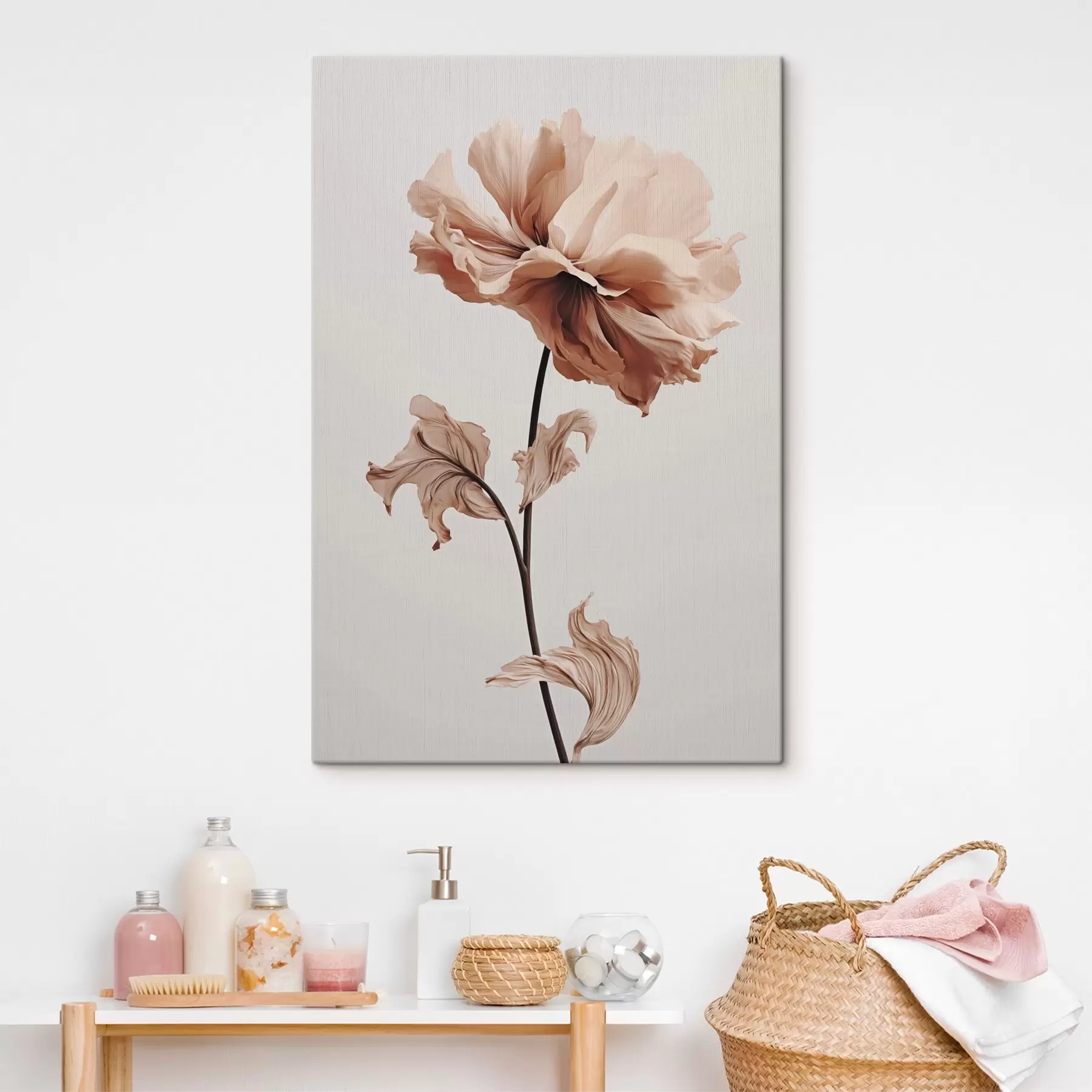 Tableau Minimalisme des fleurs sèches s43341