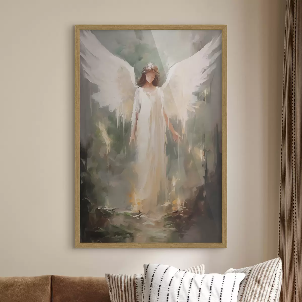 Poster Peinture abstraite imitation ange f43353