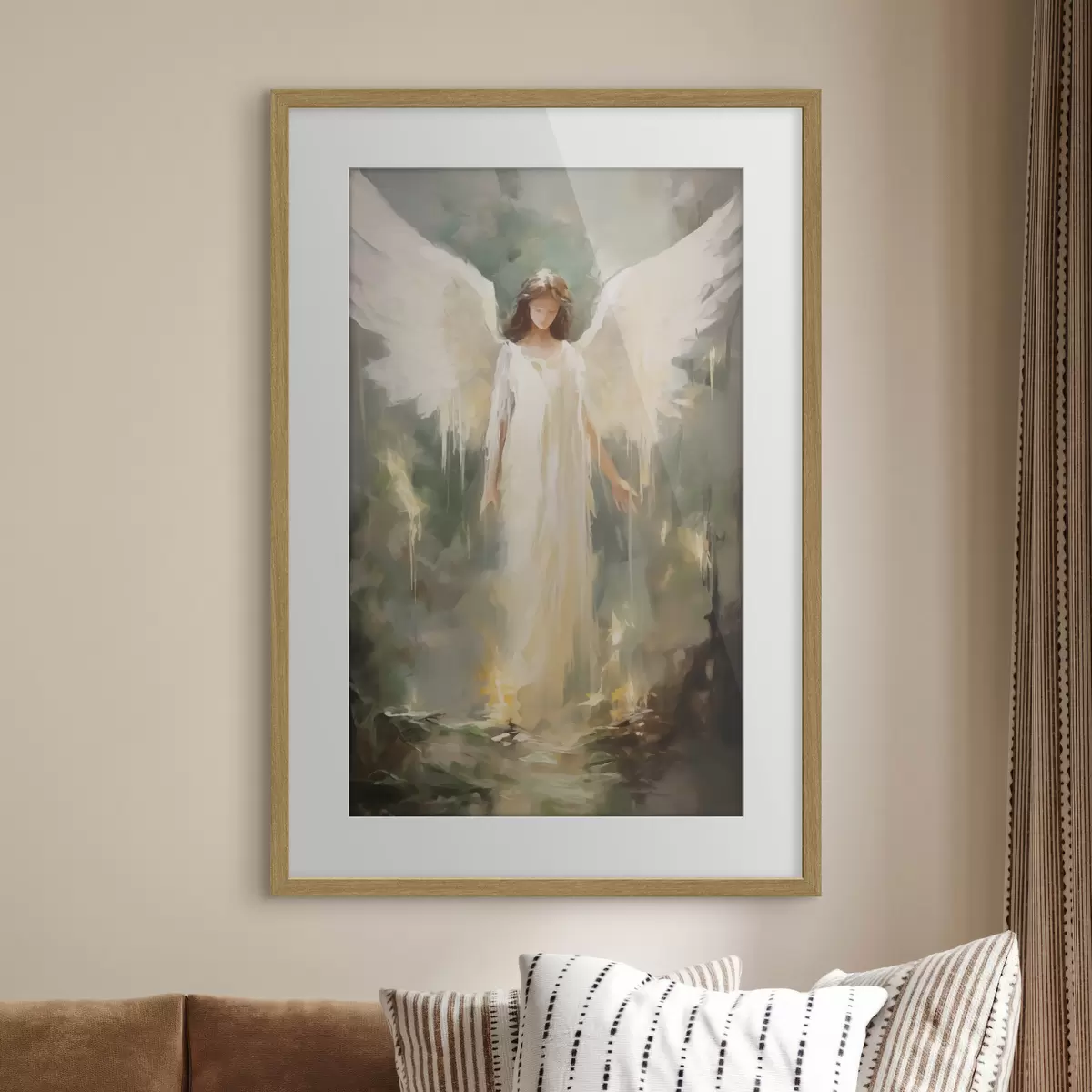 Poster Peinture abstraite imitation ange f43353