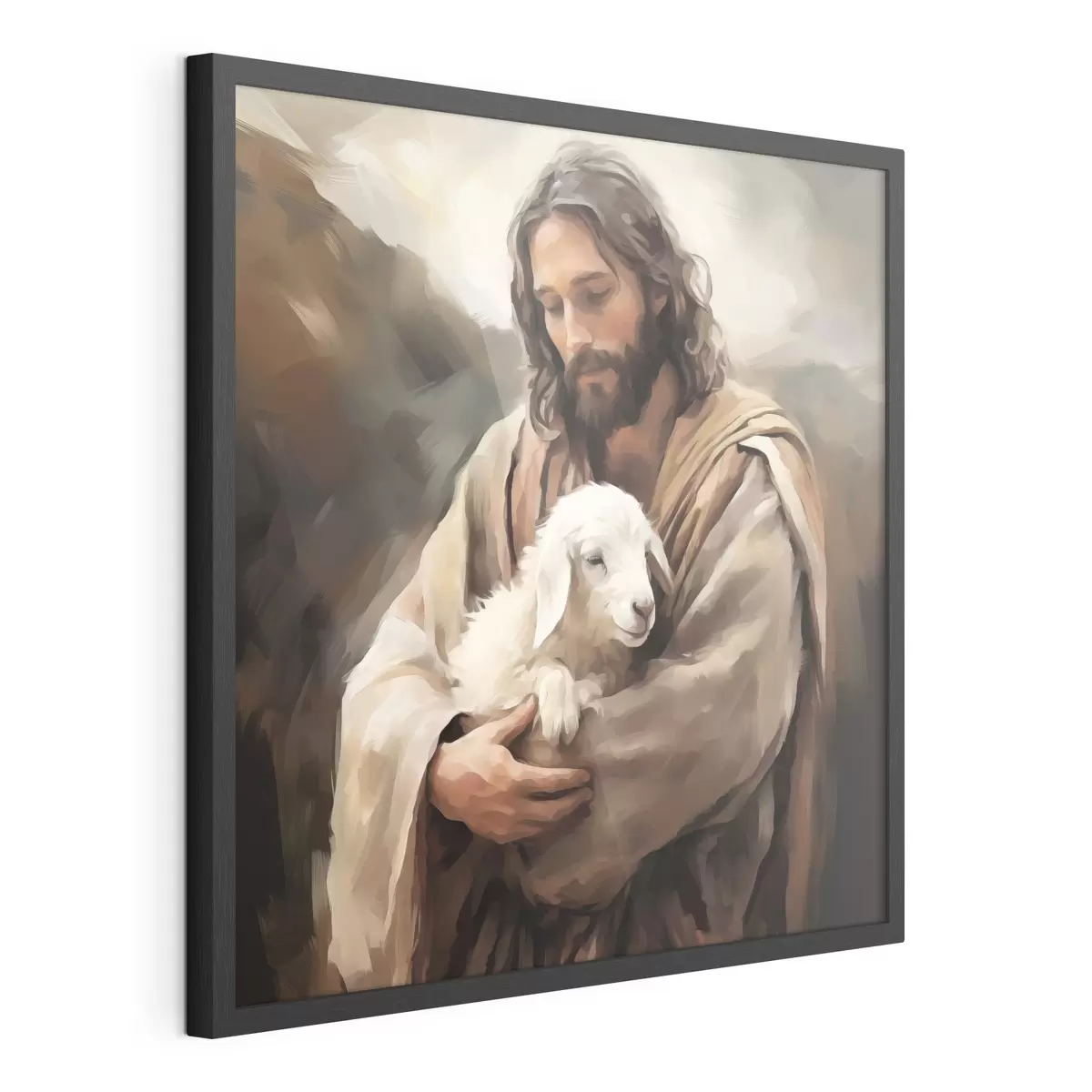 Poster Jésus avec l'agneau f43356