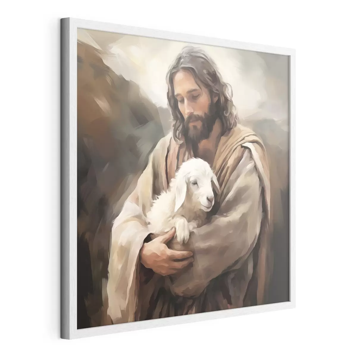 Poster Jésus avec l'agneau f43356