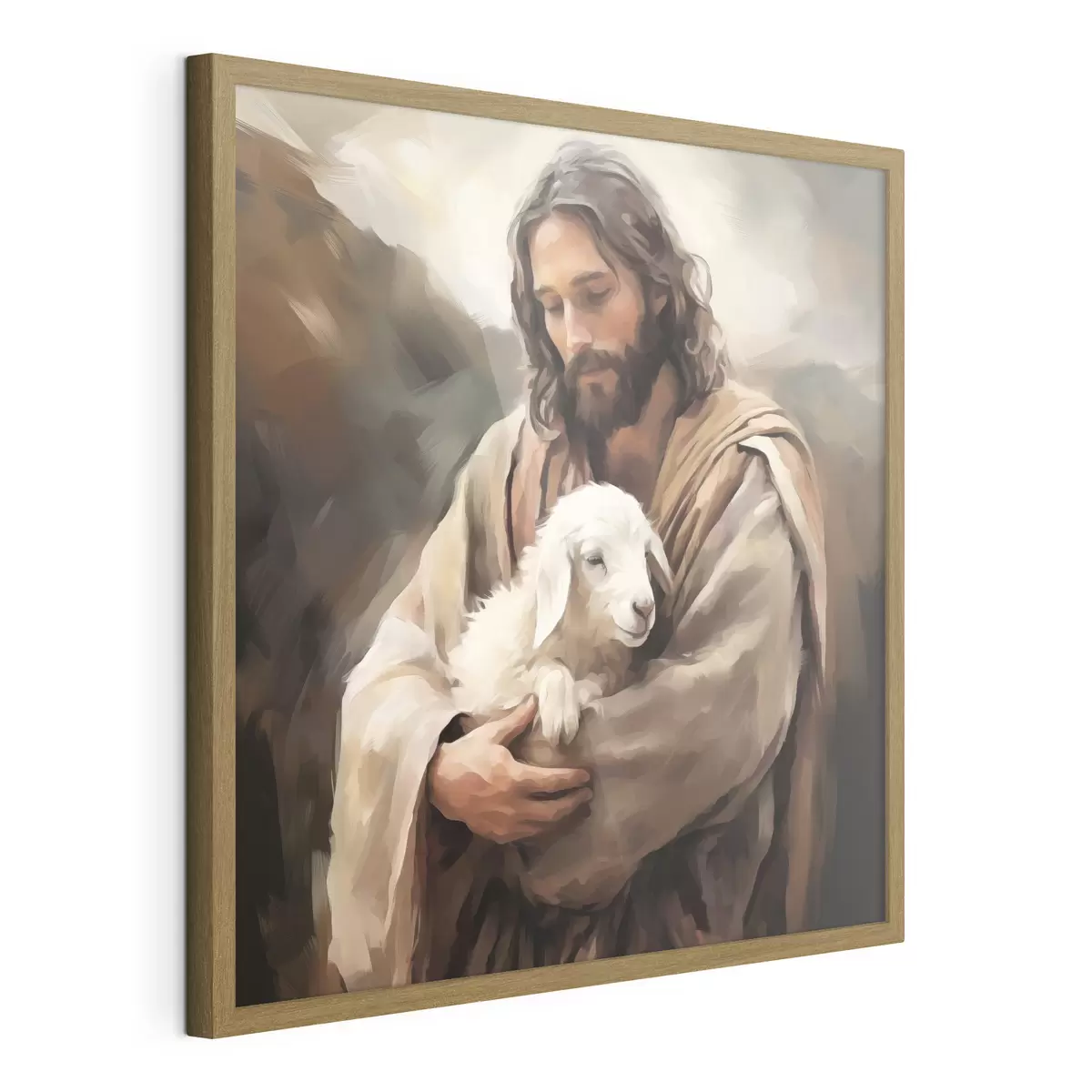 Poster Jésus avec l'agneau f43356