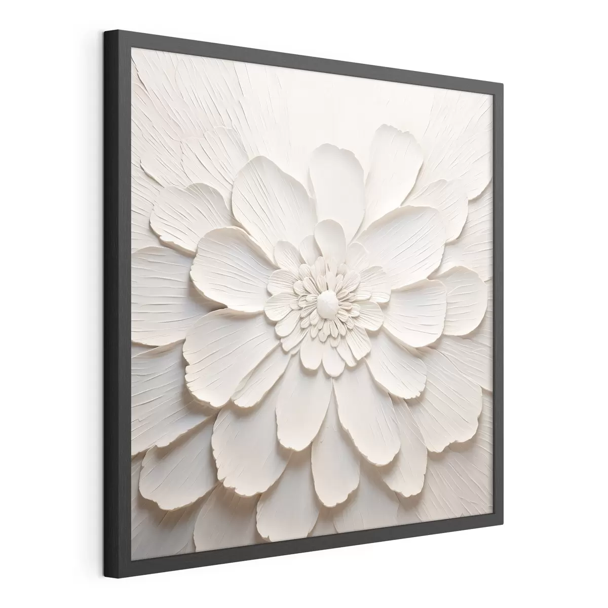 Poster Grande fleur blanche aux pétales volumineux f43364