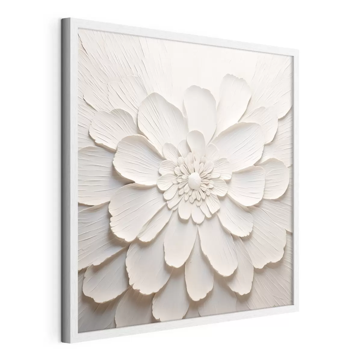 Poster Grande fleur blanche aux pétales volumineux f43364