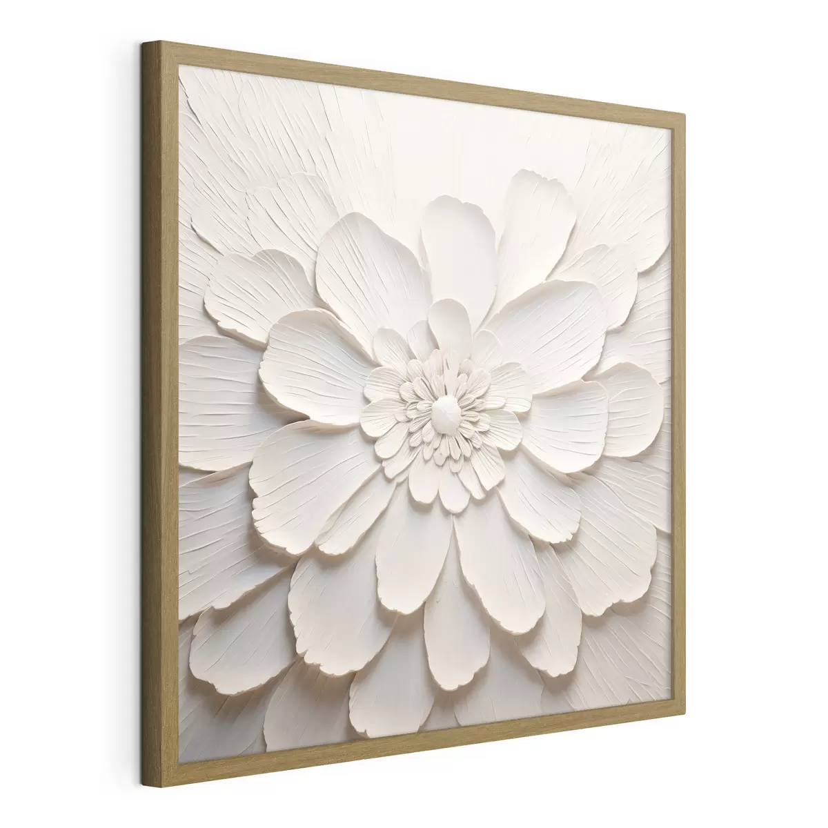 Poster Grande fleur blanche aux pétales volumineux f43364