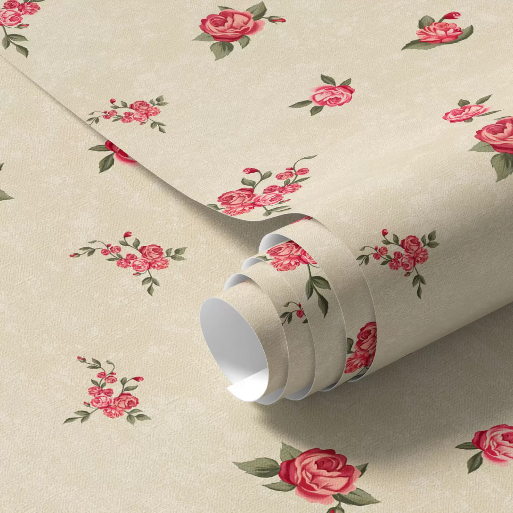 Papier peint Roses sur fond clair a00039