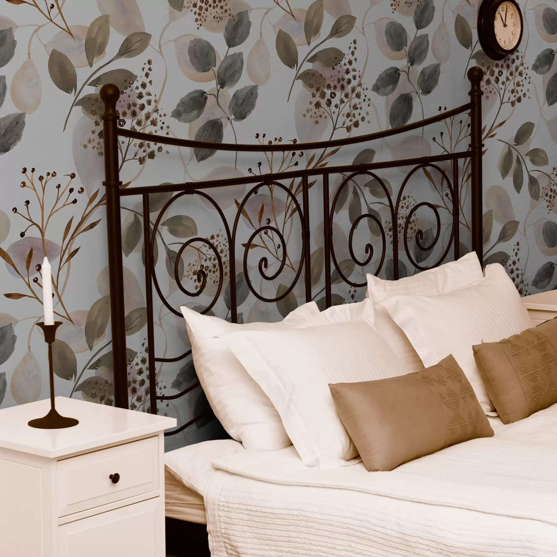 Papier peint Feuilles d'automne en style aquarelle a00048