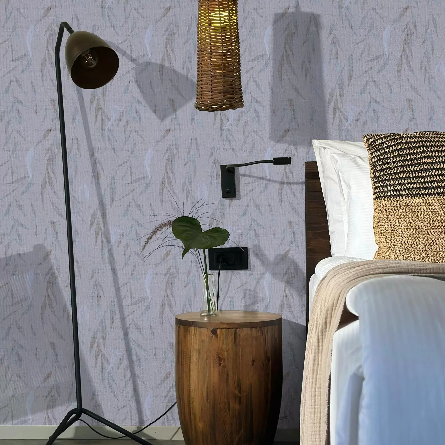 Papier peint Branches pendantes avec feuilles a00095