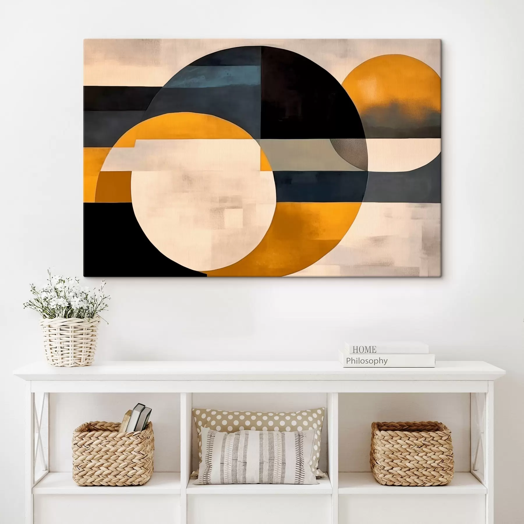 Tableau Composition géométrique dans un style minimaliste s43419