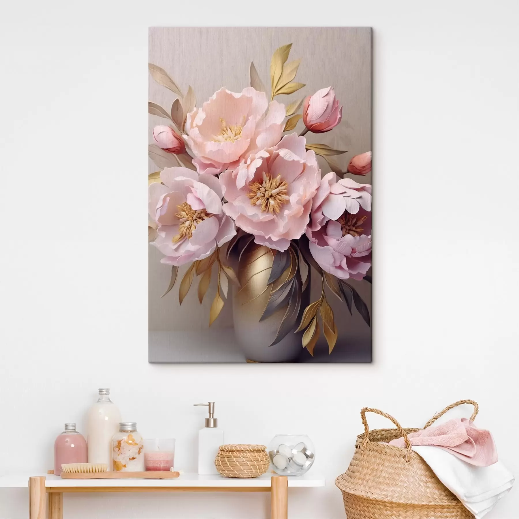 Tableau Vase avec pivoines s43422