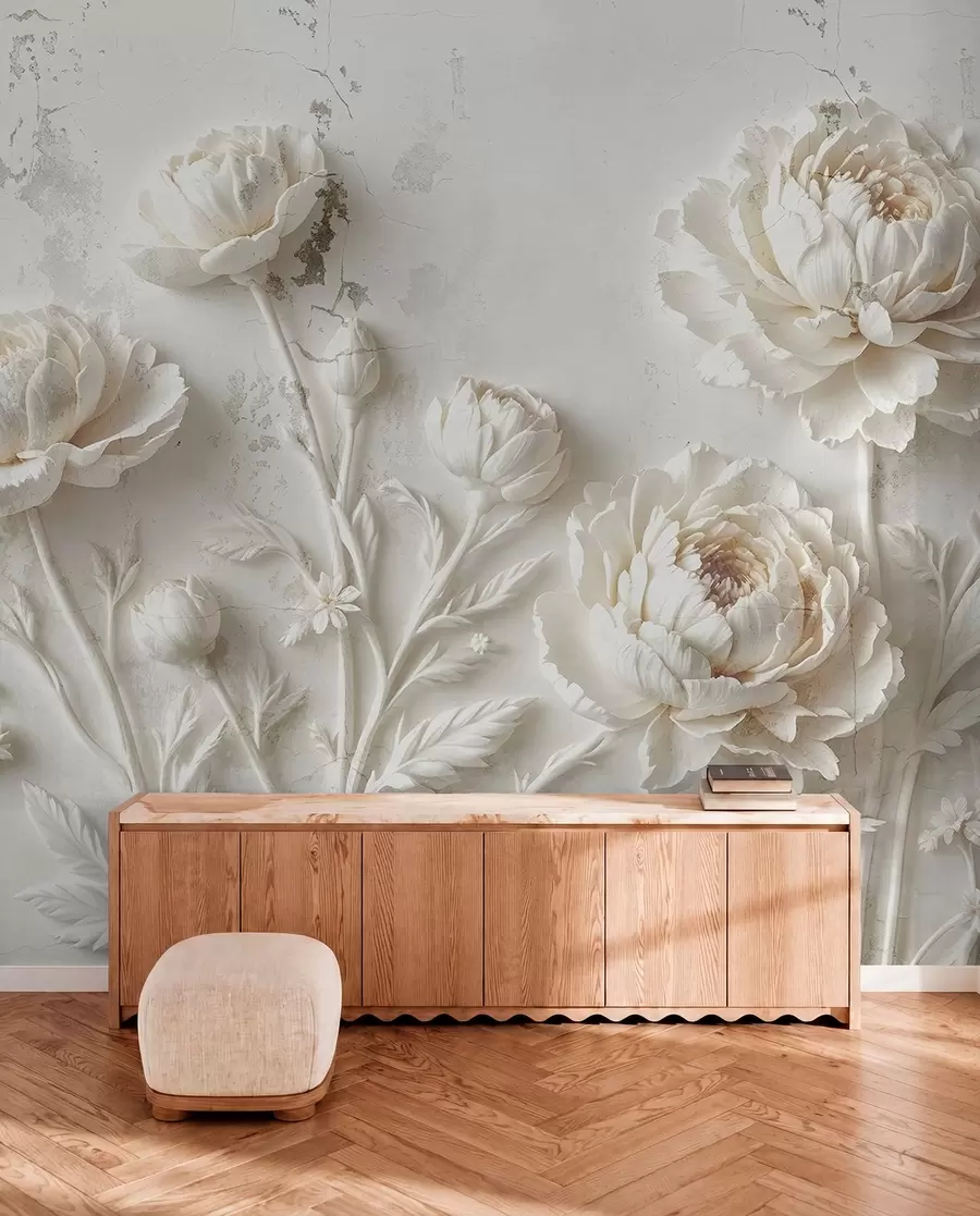 Papier peint Ombres de pivoines w03553