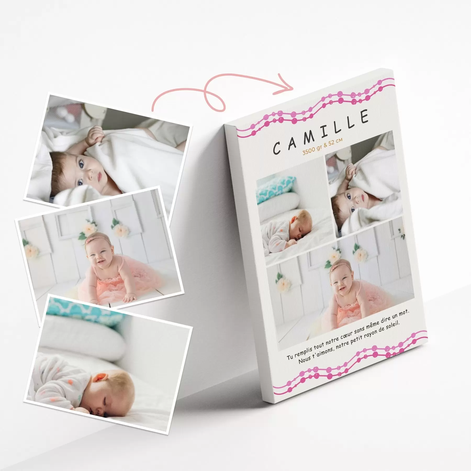Tableau Collage photo sur commande s43600