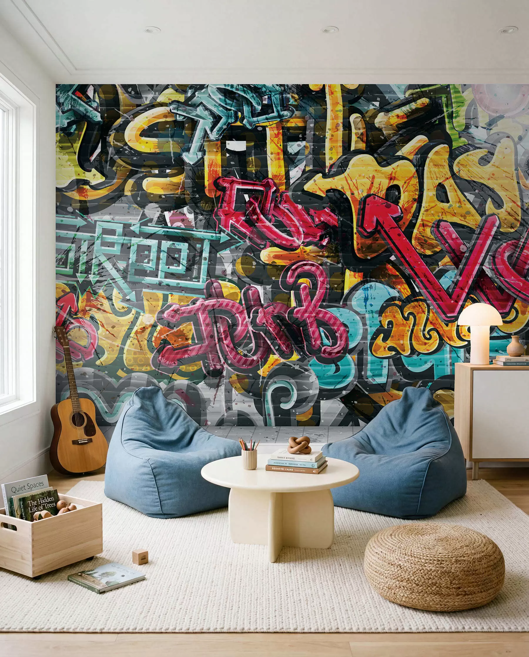 Papier peint Graffiti haut en couleur u56045