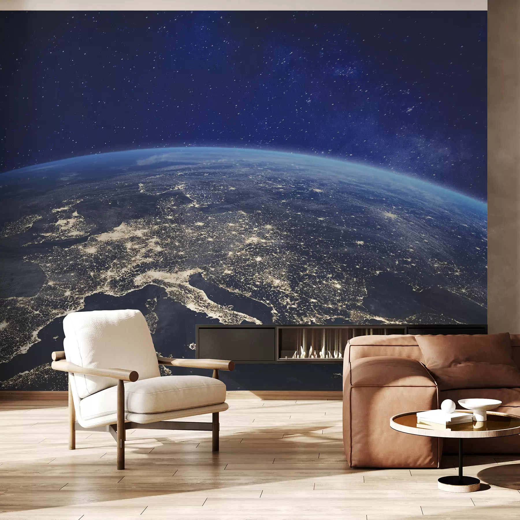 Papier peint 3D violet ciel étoilé, papier peint mural de l'univers de