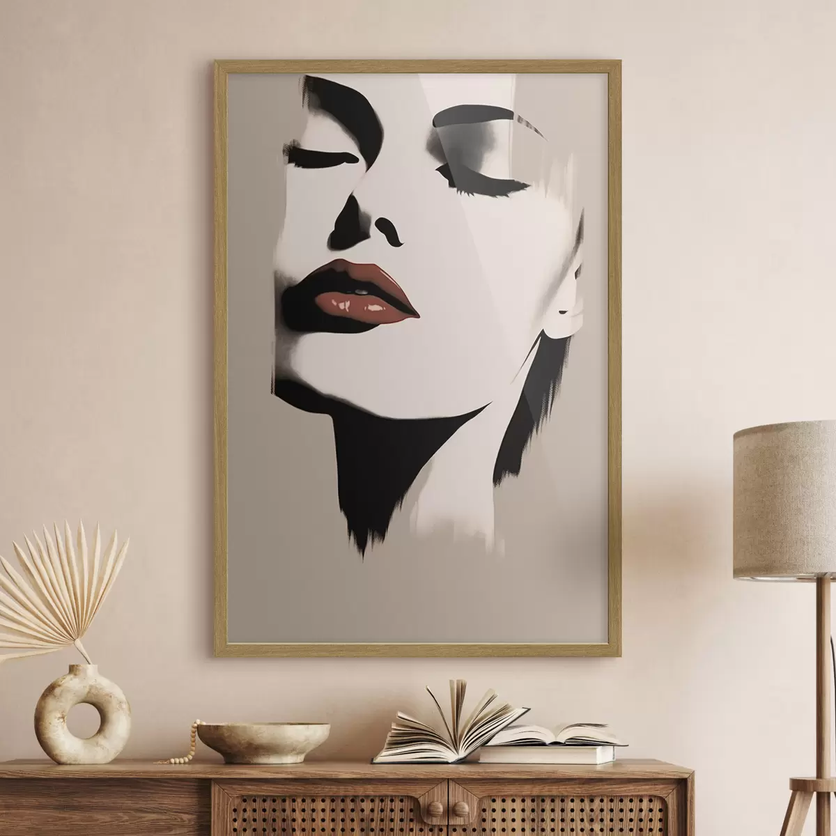Poster Portrait de femme minimaliste f43527