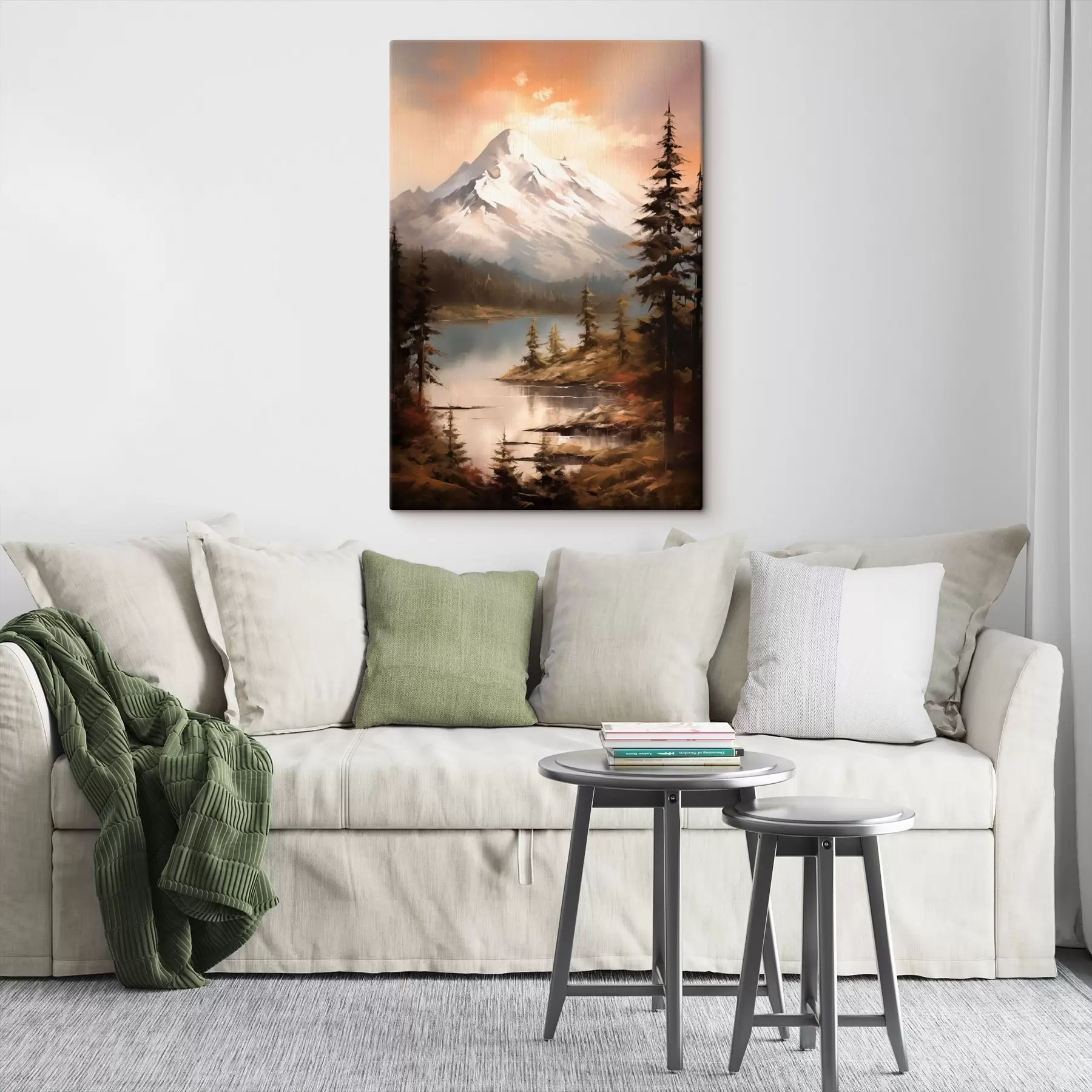 Tableau Vue de la nature, des montagnes, de la rivière s43543