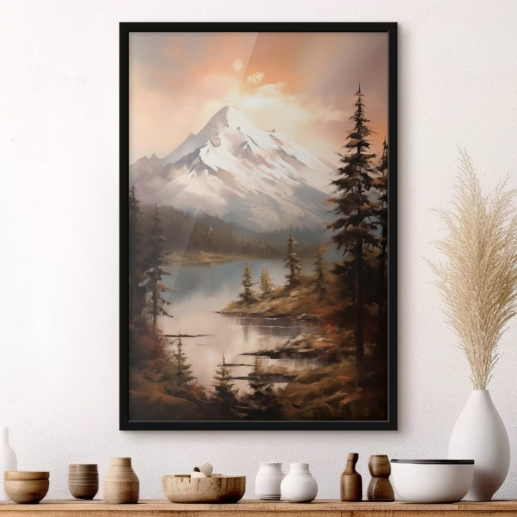 Papier peint Vue de la nature, des montagnes, de la rivière f43543