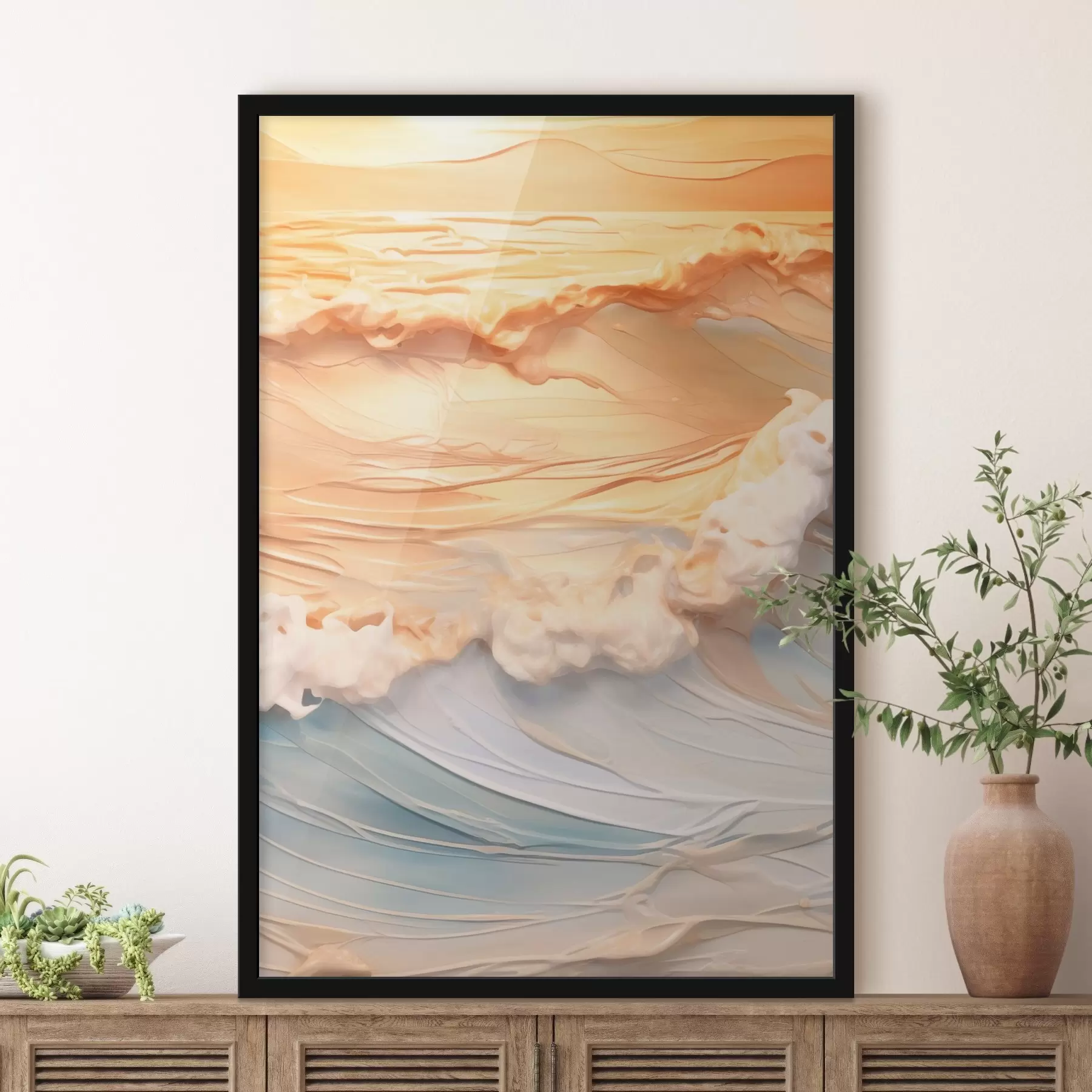 Papier peint L'étreinte de l'océan f43592