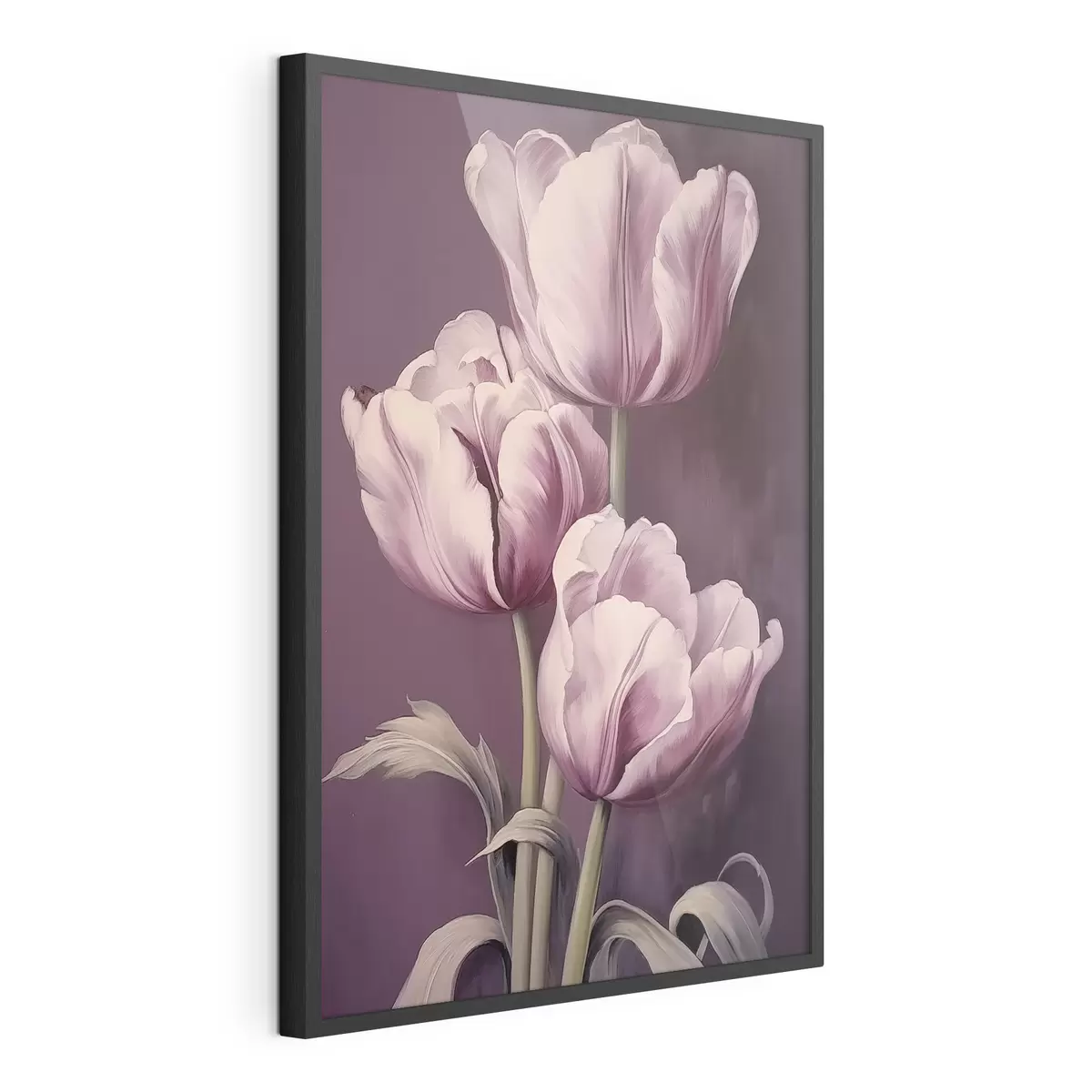 Poster Élégantes tulipes sur fond violet f43513