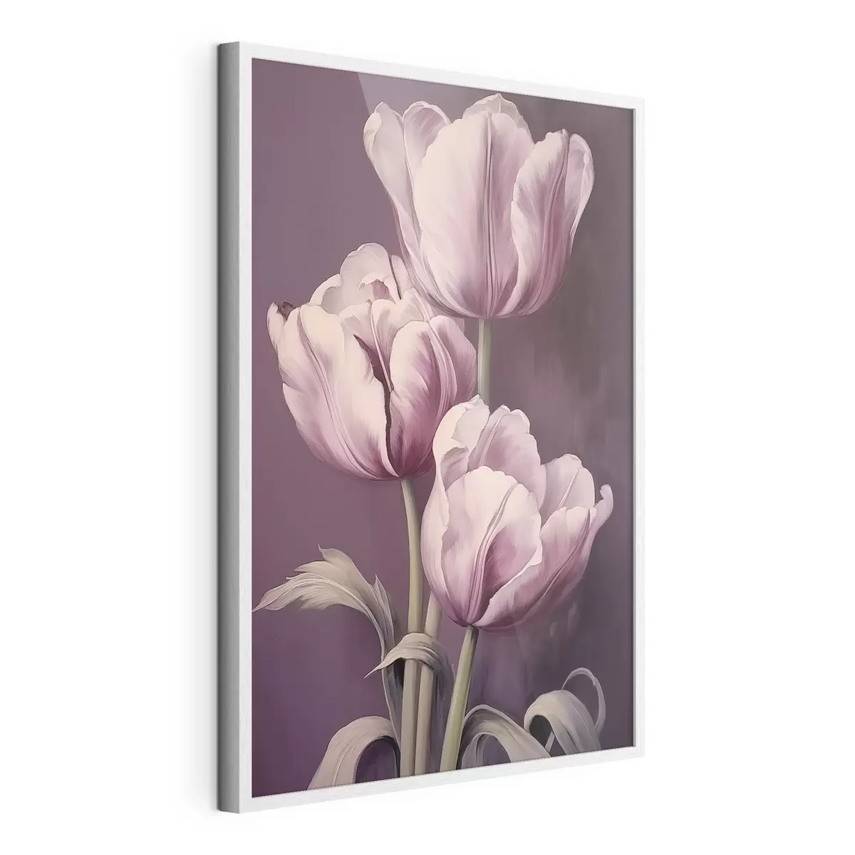 Poster Élégantes tulipes sur fond violet f43513