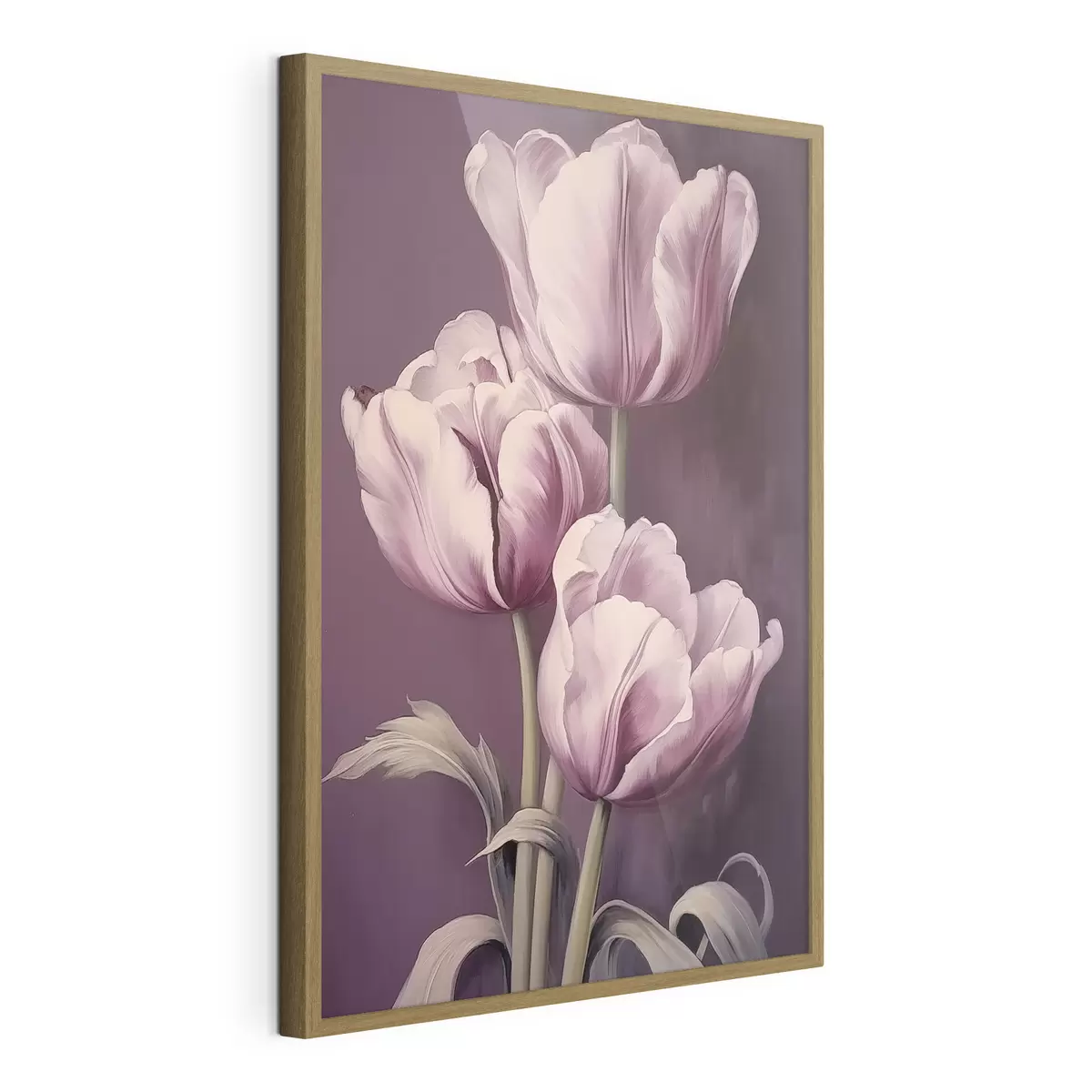 Poster Élégantes tulipes sur fond violet f43513