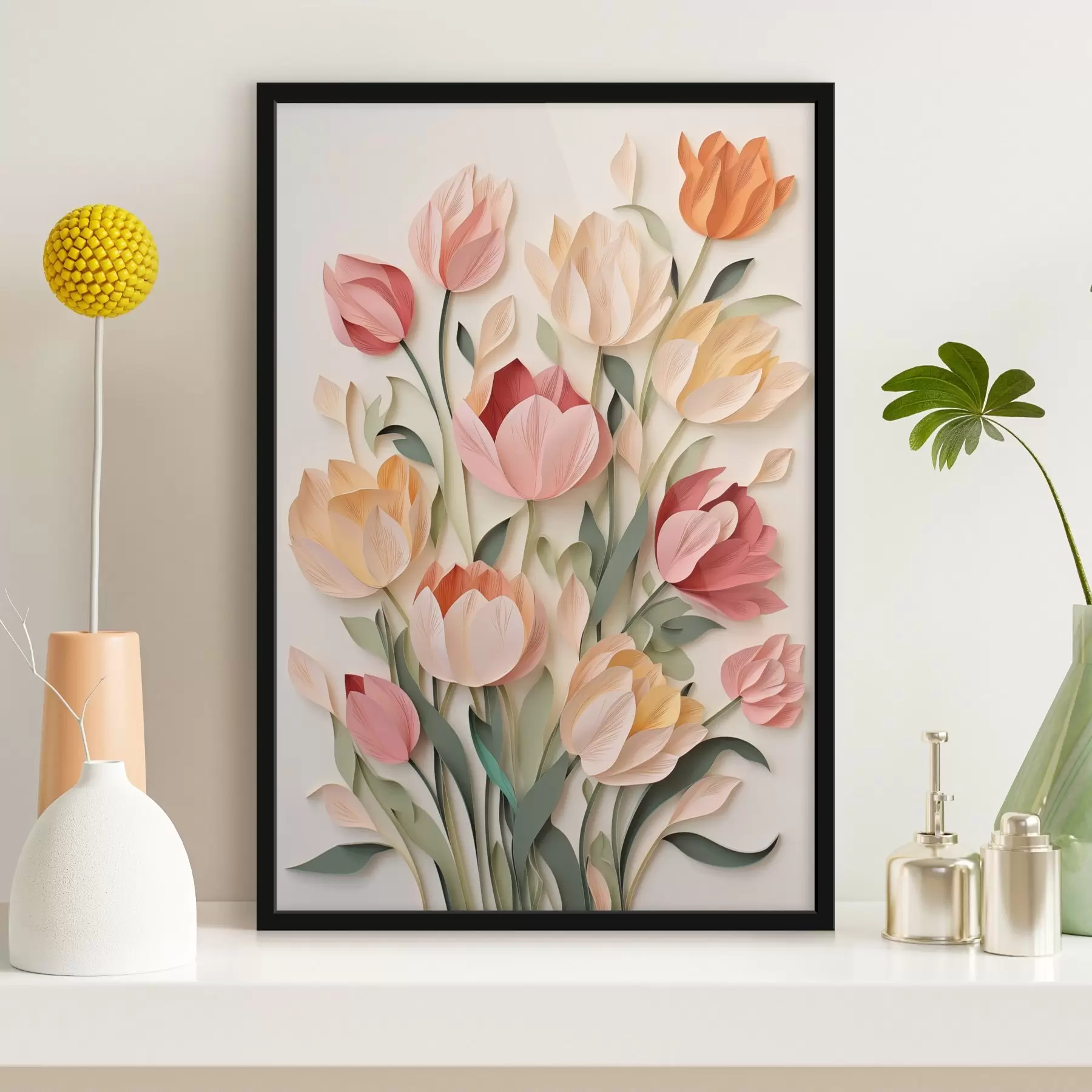 Papier peint Tulipes en papier f43567