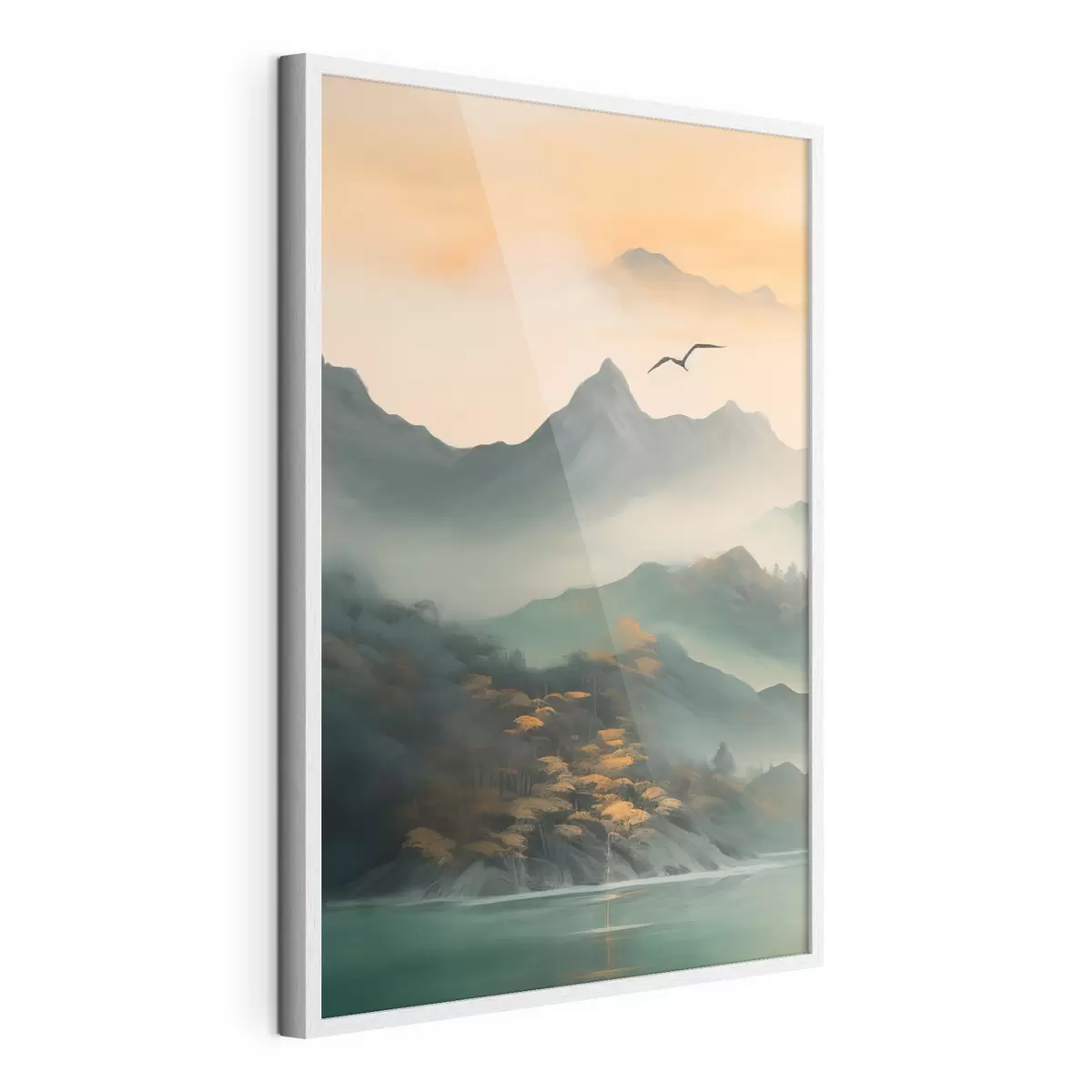 Poster Aube de la montagne mystique f43588