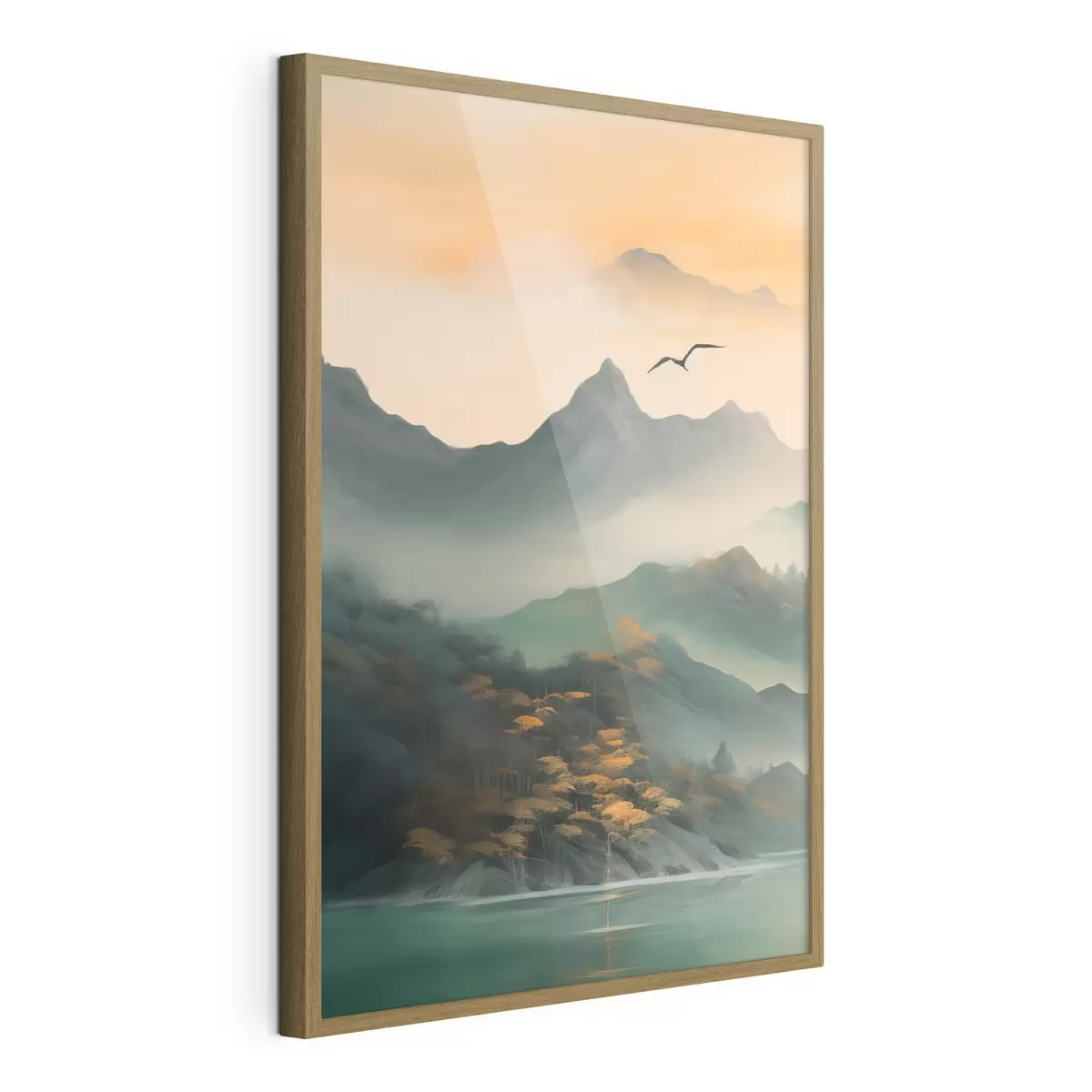 Poster Aube de la montagne mystique f43588