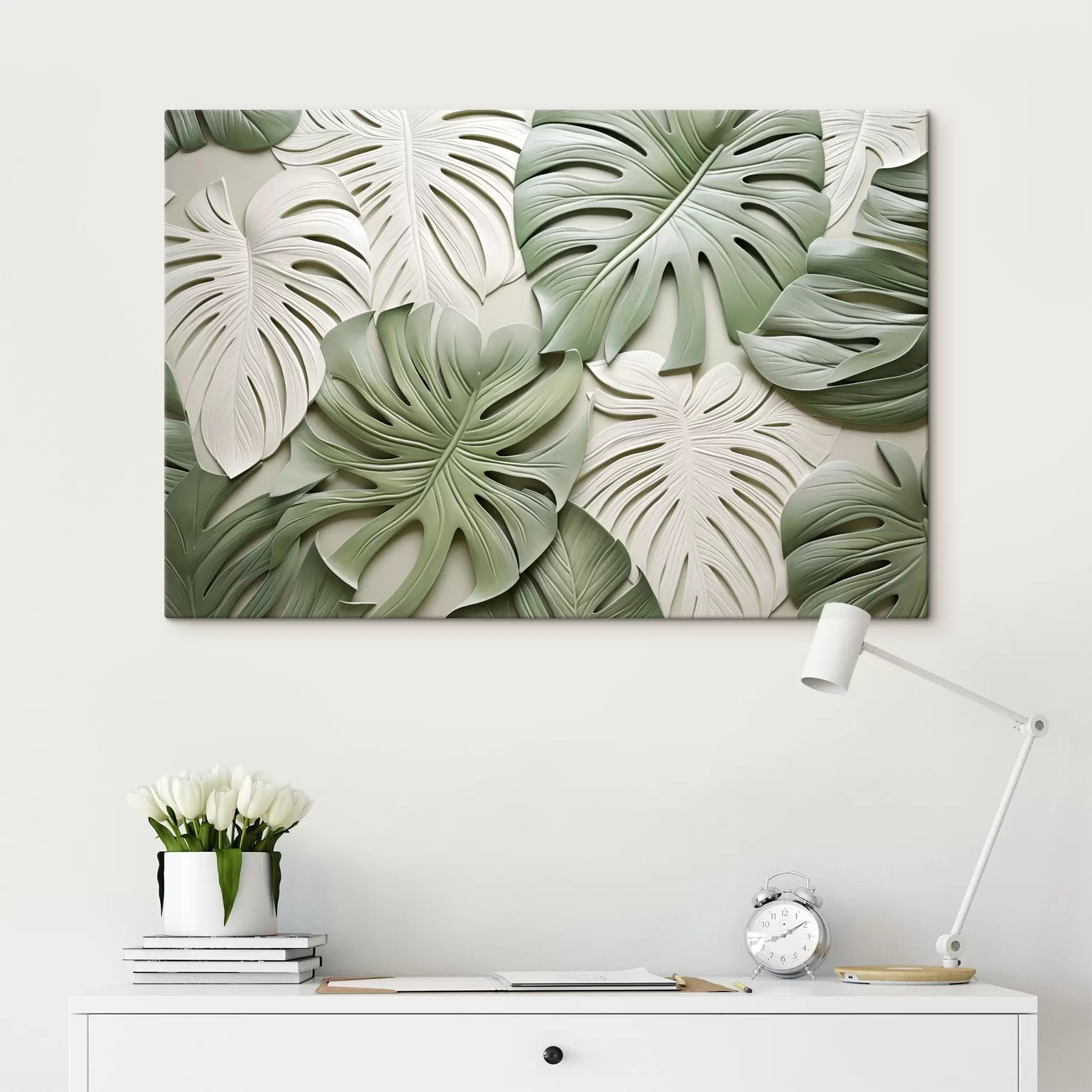 Papier peint Grandes feuilles tropicales s43545