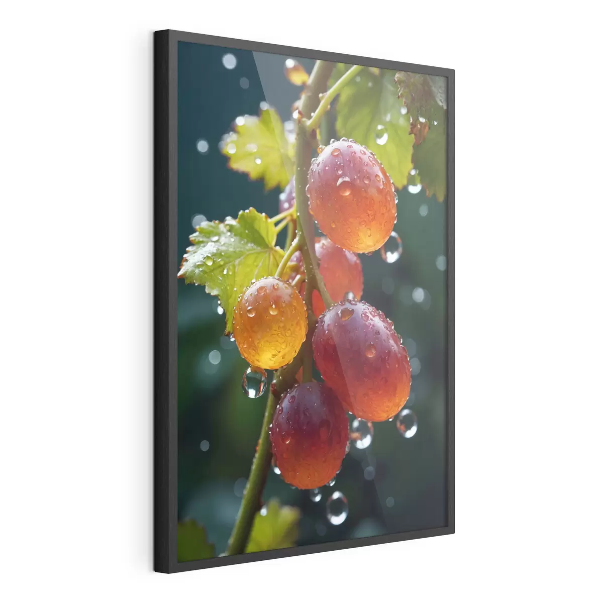 Poster Raisins avec gouttes de rosée f43872